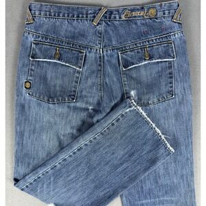 Element Jeans Mens 34x32 Blue Distressed Faded Y2K Skater Grunge Punk BAM